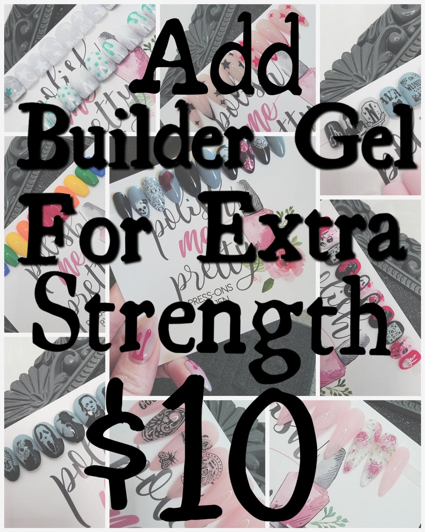 Add Builder Gel to Strengthen Your Set!! Price is Per Set!