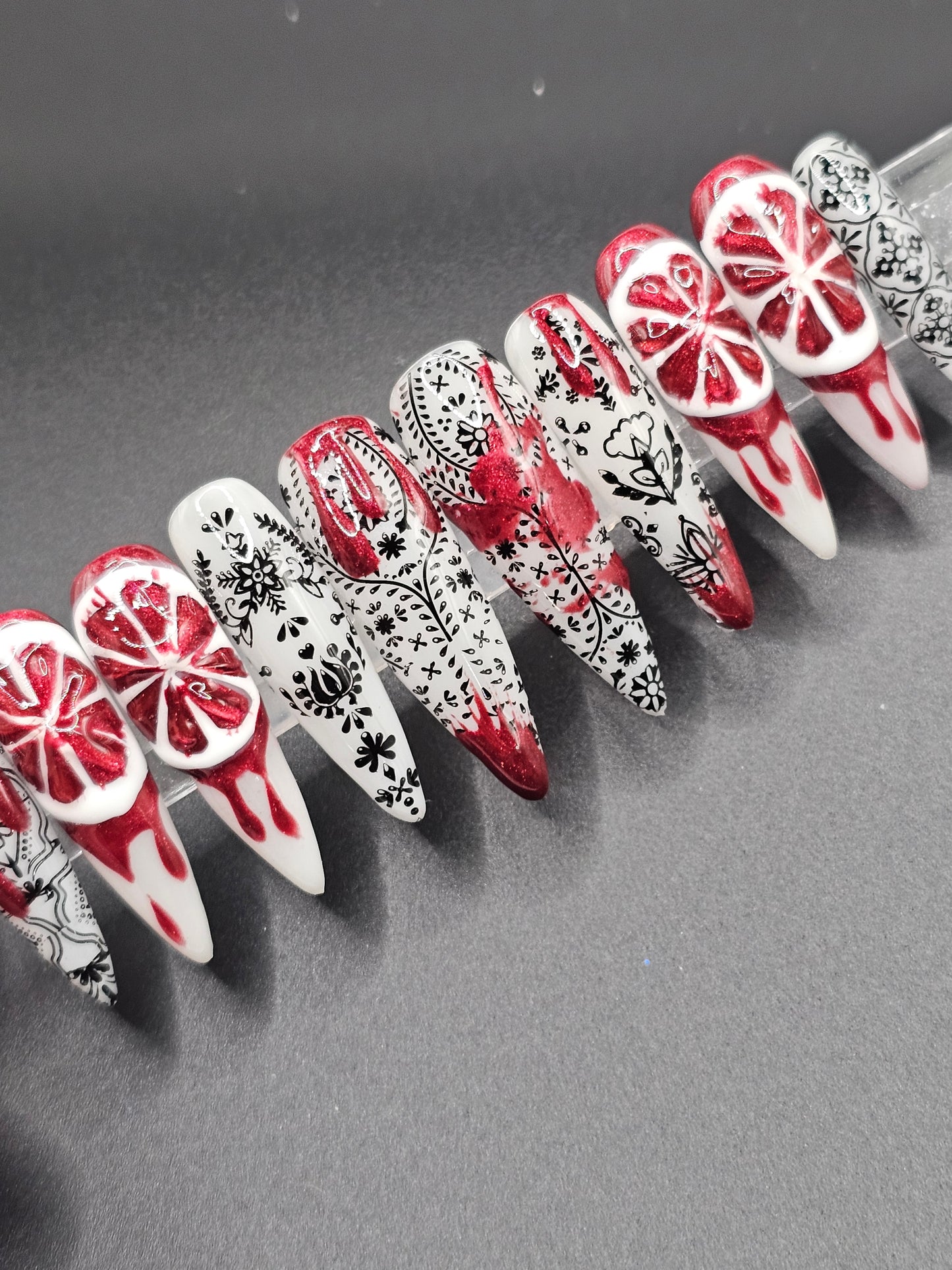 Blood(y) Orange | Handmade Press-On Nails