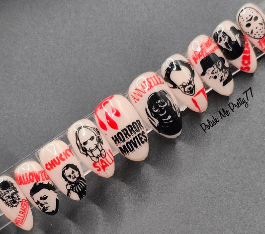 Horror Movie Icons | Handmade Horror Press-On Nails
