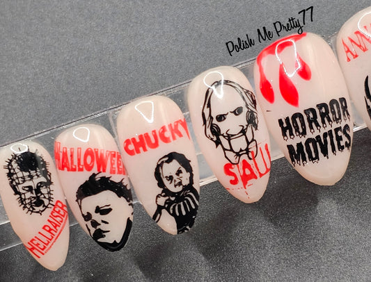 Horror Movie Icons | Handmade Horror Press-On Nails