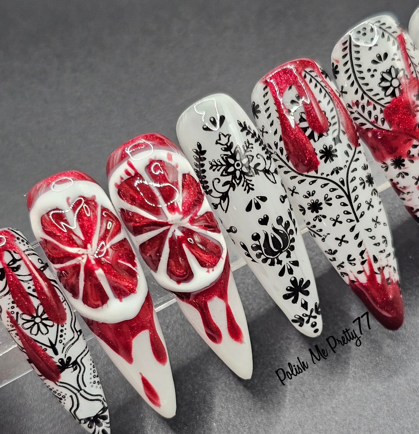 Blood(y) Orange | Handmade Press-On Nails